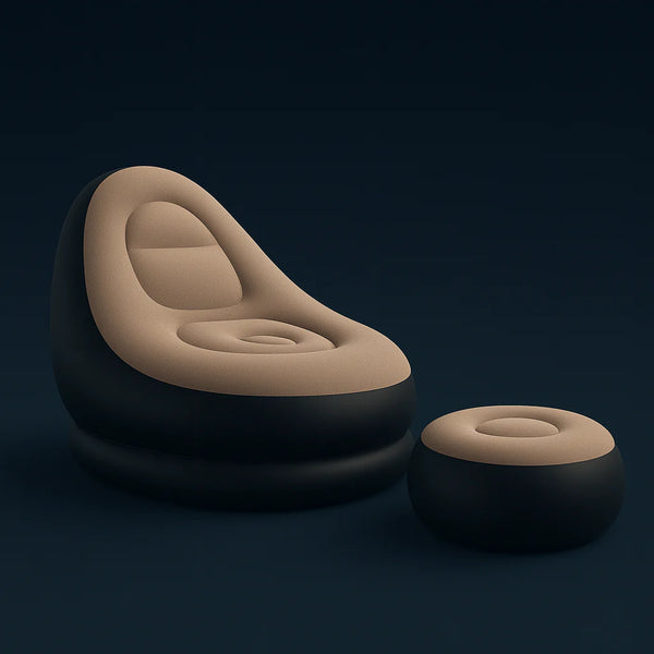 Chair Air Sofa Set with Footrest & Air Pump – Comfortable, Portable & Durable